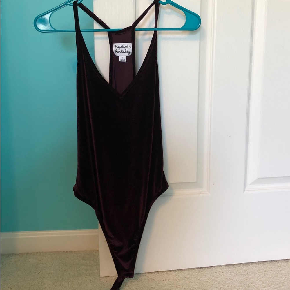 Beautiful Faux Velvet Body Suit!